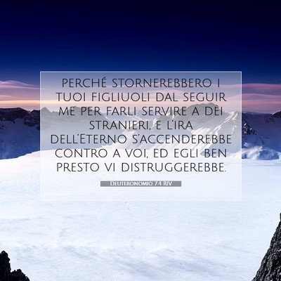Picture 07 - Deuteronomio 7:4 RIV - perché stornerebbero i tuoi figliuoli dal seguir - Bible Verse Picture