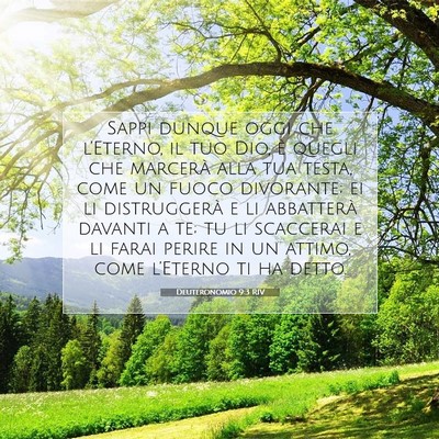 Picture 07 - Deuteronomio 9:3 RIV - Sappi dunque oggi che l’Eterno, il tuo Dio, è - Bible Verse Picture