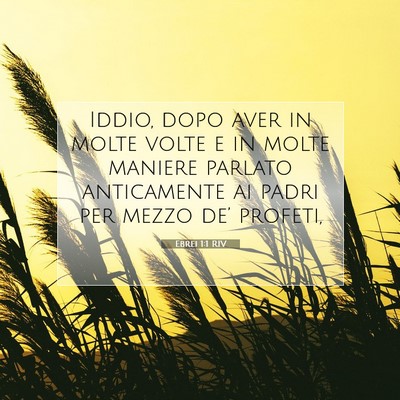 Picture 07 - Ebrei 1:1 RIV - Iddio, dopo aver in molte volte e in molte - Bible Verse Picture