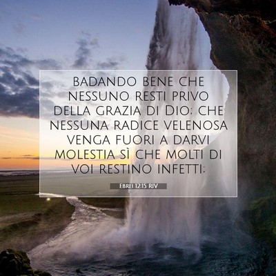 Picture 07 - Ebrei 12:15 RIV - badando bene che nessuno resti privo della grazia - Bible Verse Picture