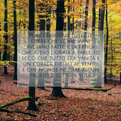 Picture 07 - Ecclesiaste 2:11 RIV - Poi considerai tutte le opere che le mie mani - Bible Verse Picture