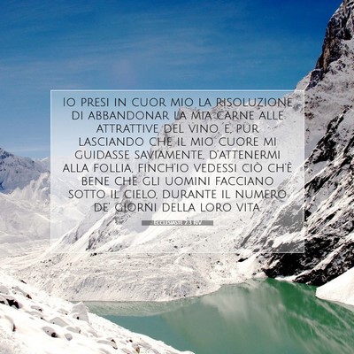 Picture 07 - Ecclesiaste 2:3 RIV - Io presi in cuor mio la risoluzione di abbandonar - Bible Verse Picture