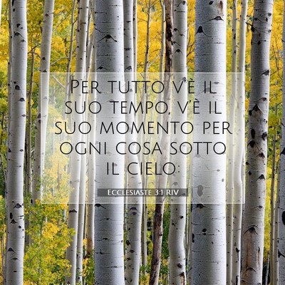 Picture 07 - Ecclesiaste 3:1 RIV - Per tutto v’è il suo tempo, v’è il suo - Bible Verse Picture