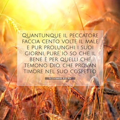 Picture 07 - Ecclesiaste 8:12 RIV - Quantunque il peccatore faccia cento volte il - Bible Verse Picture