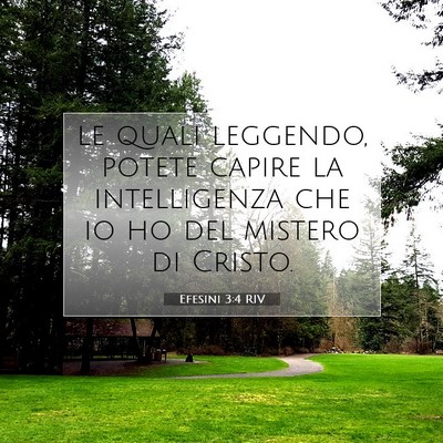 Picture 07 - Efesini 3:4 RIV - le quali leggendo, potete capire la intelligenza - Bible Verse Picture