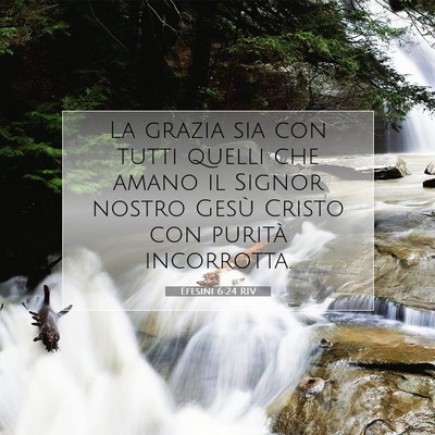 Picture 07 - Efesini 6:24 RIV - La grazia sia con tutti quelli che amano il - Bible Verse Picture