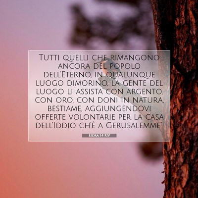Picture 07 - Esdra 1:4 RIV - Tutti quelli che rimangono ancora del popolo - Bible Verse Picture