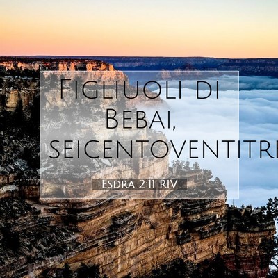 Picture 07 - Esdra 2:11 RIV - Figliuoli di Bebai, - Bible Verse Picture