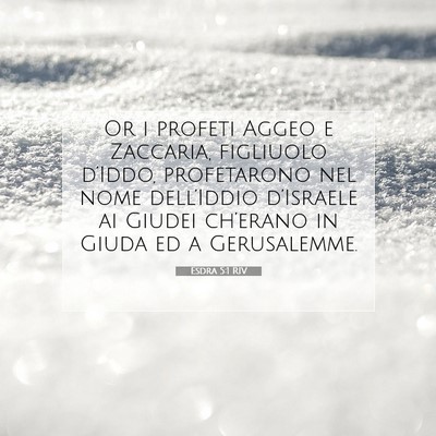 Picture 07 - Esdra 5:1 RIV - Or i profeti Aggeo e Zaccaria, figliuolo - Bible Verse Picture