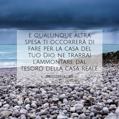 Picture 07 - Esdra 7:20 RIV - E qualunque altra spesa ti occorrerà di fare per - Bible Verse Picture