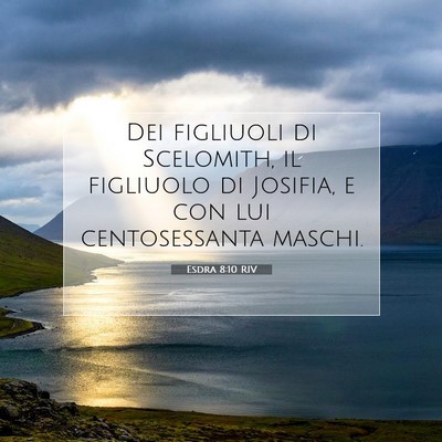 Picture 07 - Esdra 8:10 RIV - Dei figliuoli di Scelomith, il figliuolo di - Bible Verse Picture
