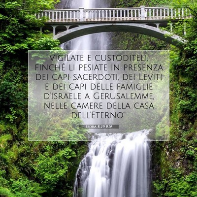 Picture 07 - Esdra 8:29 RIV - vigilate e custoditeli, finché li pesiate in - Bible Verse Picture