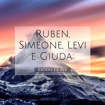 Picture 07 - Esodo 1:2 RIV - Ruben, Simeone, Levi e - Bible Verse Picture