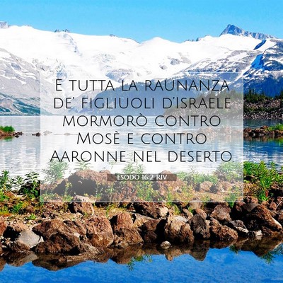 Picture 07 - Esodo 16:2 RIV - E tutta la raunanza de’ figliuoli d’Israele - Bible Verse Picture