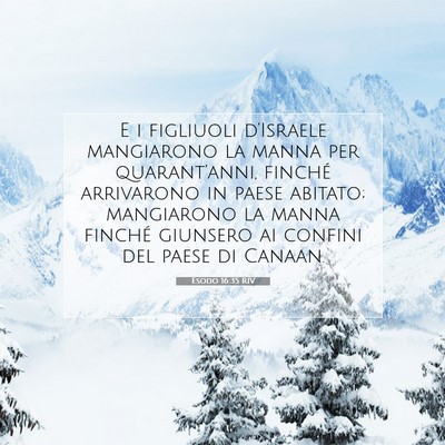 Picture 07 - Esodo 16:35 RIV - E i figliuoli d’Israele mangiarono la manna per - Bible Verse Picture