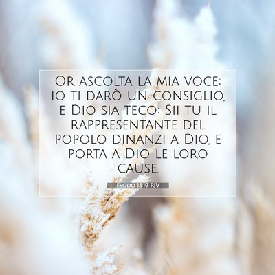 Picture 07 - Esodo 18:19 RIV - Or ascolta la mia voce; io ti darò un consiglio, - Bible Verse Picture