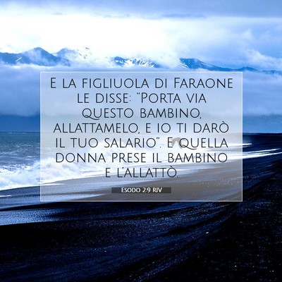 Picture 07 - Esodo 2:9 RIV - E la figliuola di Faraone le disse: “Porta via - Bible Verse Picture
