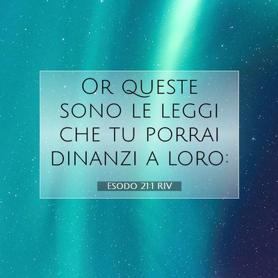 Picture 07 - Esodo 21:1 RIV - Or queste sono le leggi che tu porrai dinanzi a - Bible Verse Picture