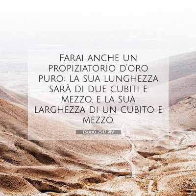 Picture 07 - Esodo 25:17 RIV - Farai anche un propiziatorio d’oro puro; la sua - Bible Verse Picture