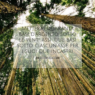 Picture 07 - Esodo 26:19 RIV - Metterai quaranta basi d’argento sotto le venti - Bible Verse Picture