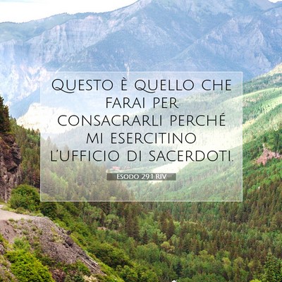 Picture 07 - Esodo 29:1 RIV - Questo è quello che farai per consacrarli - Bible Verse Picture