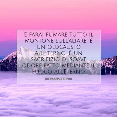 Picture 07 - Esodo 29:18 RIV - E farai fumare tutto il montone sull’altare: è - Bible Verse Picture