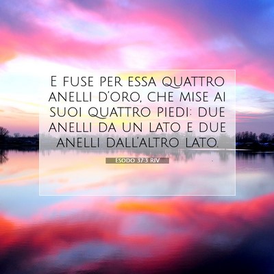 Picture 07 - Esodo 37:3 RIV - E fuse per essa quattro anelli d’oro, che mise - Bible Verse Picture