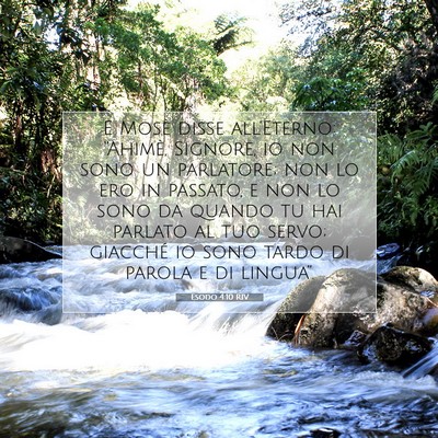 Picture 07 - Esodo 4:10 RIV - E Mosè disse all’Eterno: “Ahimè, Signore, - Bible Verse Picture