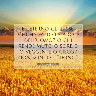 Picture 07 - Esodo 4:11 RIV - E l’Eterno gli disse: “Chi ha fatto la bocca - Bible Verse Picture