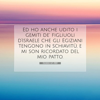 Picture 07 - Esodo 6:5 RIV - Ed ho anche udito i gemiti de’ figliuoli - Bible Verse Picture