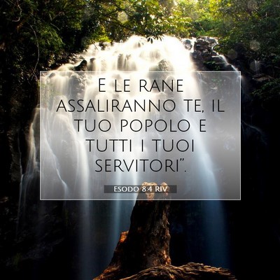 Picture 07 - Esodo 8:4 RIV - E le rane assaliranno te, il tuo popolo e tutti i - Bible Verse Picture