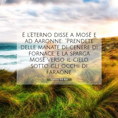 Picture 07 - Esodo 9:8 RIV - E l’Eterno disse a Mosè e ad Aaronne: - Bible Verse Picture