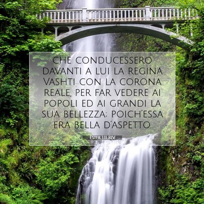 Picture 07 - Ester 1:11 RIV - che conducessero davanti a lui la regina Vashti - Bible Verse Picture