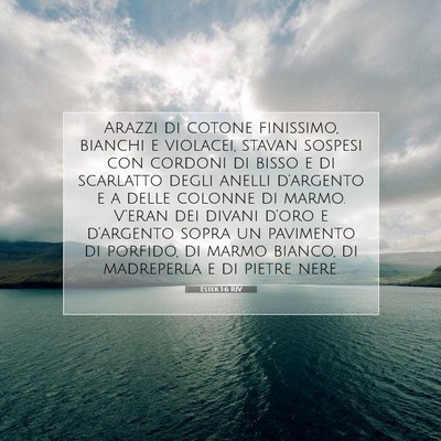 Picture 07 - Ester 1:6 RIV - Arazzi di cotone finissimo, bianchi e violacei, - Bible Verse Picture