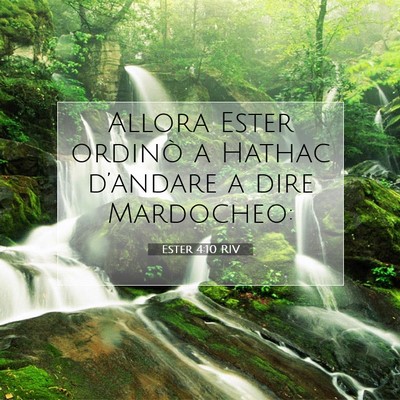 Picture 07 - Ester 4:10 RIV - Allora Ester ordinò a Hathac d’andare a dire - Bible Verse Picture