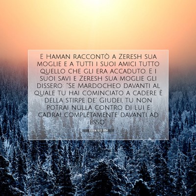 Picture 07 - Ester 6:13 RIV - E Haman raccontò a Zeresh sua moglie e a tutti i - Bible Verse Picture