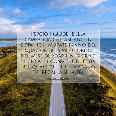 Picture 07 - Ester 9:19 RIV - Perciò i Giudei della campagna che abitano in - Bible Verse Picture