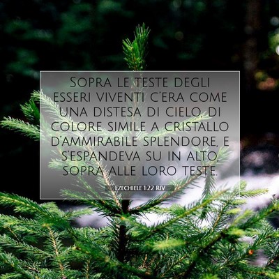 Picture 07 - Ezechiele 1:22 RIV - Sopra le teste degli esseri viventi c’era come - Bible Verse Picture