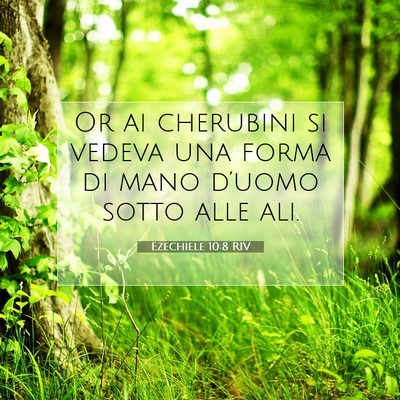 Picture 07 - Ezechiele 10:8 RIV - Or ai cherubini si vedeva una forma di mano - Bible Verse Picture