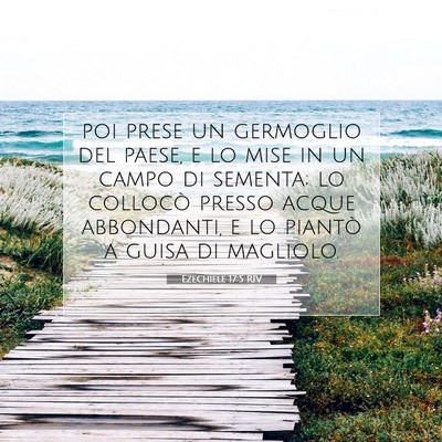 Picture 07 - Ezechiele 17:5 RIV - poi prese un germoglio del paese, e lo mise in un - Bible Verse Picture