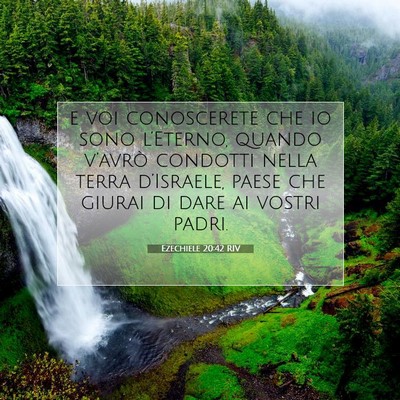 Picture 07 - Ezechiele 20:42 RIV - e voi conoscerete che io sono l’Eterno, quando - Bible Verse Picture