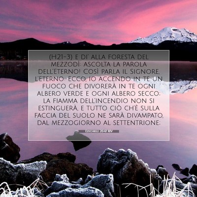 Picture 07 - Ezechiele 20:47 RIV - (H21-3) e di’ alla foresta del mezzodì: - Bible Verse Picture