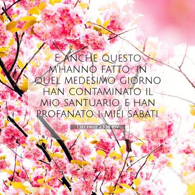 Picture 07 - Ezechiele 23:38 RIV - E anche questo m’hanno fatto: in quel medesimo - Bible Verse Picture