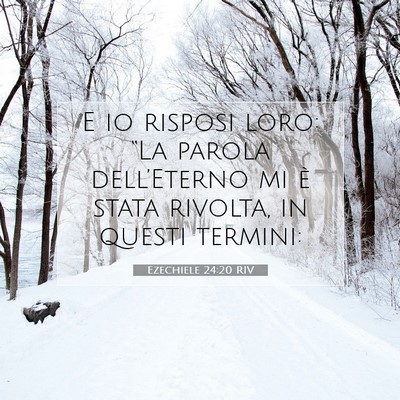 Picture 07 - Ezechiele 24:20 RIV - E io risposi loro: “La parola dell’Eterno mi - Bible Verse Picture