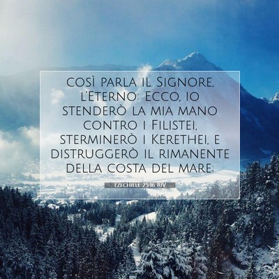 Picture 07 - Ezechiele 25:16 RIV - così parla il Signore, l’Eterno: Ecco, io - Bible Verse Picture