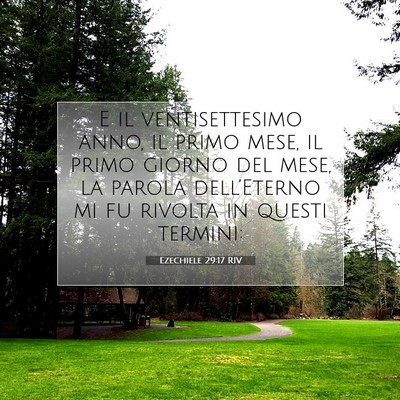 Picture 07 - Ezechiele 29:17 RIV - E il ventisettesimo anno, il primo mese, il primo - Bible Verse Picture