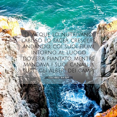 Picture 07 - Ezechiele 31:4 RIV - Le acque lo nutrivano, l’abisso lo facea - Bible Verse Picture