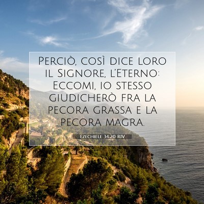 Picture 07 - Ezechiele 34:20 RIV - Perciò, così dice loro il Signore, l’Eterno: - Bible Verse Picture