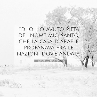 Picture 07 - Ezechiele 36:21 RIV - Ed io ho avuto pietà del nome mio santo, che la - Bible Verse Picture
