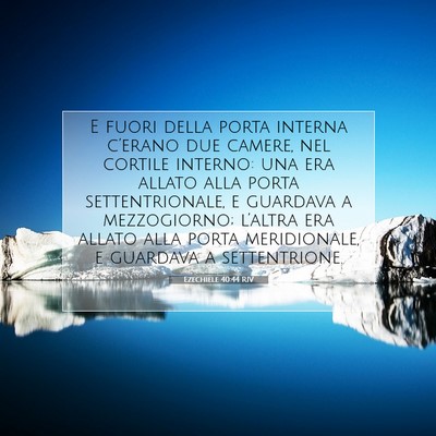 Picture 07 - Ezechiele 40:44 RIV - E fuori della porta interna c’erano due camere, - Bible Verse Picture